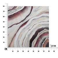 Kép 6/6 - Absztarkt festmény piros/arany 80x2,8x80 cm 5
