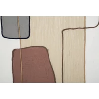 Kép 2/6 - Absztrak minták madzaggal festmény -b- 80x2,8x100 cm 1