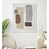 Kép 5/6 - Absztrak minták madzaggal festmény -b- 80x2,8x100 cm 4