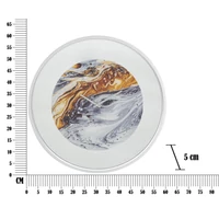 Kép 6/6 - Absztrakt falióratükör kerettel szürke ø 60x5 cm