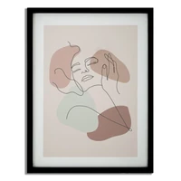 Kép 1/6 - Absztrakt női falikép -a- rózsaszín 35x2x47 cm