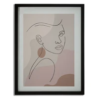 Kép 1/6 - Absztrakt női falikép -c- rózsaszín 35x2x47 cm