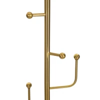 Kép 3/6 - Állólámpa akasztóval márvány talppal arany/fehér ø 41x173 cm