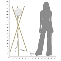 Kép 8/10 - Állólámpa minimalista stílusú arany/fehér ø 55x155 cm