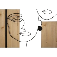 Kép 2/6 - Arc alakú fali dekoráció keretben barna/fekete 63x2x90 cm 1