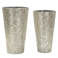 Kép 1/6 - Argelux váza szett 2 db-os szett ezüst ø 41x80,5-35x71 cm