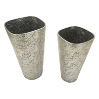 Kép 2/6 - Argelux váza szett 2 db-os szett ezüst ø 41x80,5-35x71 cm