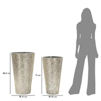 Kép 6/6 - Argelux váza szett 2 db-os szett ezüst ø 41x80,5-35x71 cm