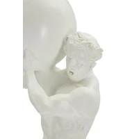 Kép 5/8 - Atlas férfi szobor fehér 18x12,5x50 cm 2