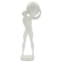 Kép 7/8 - Atlas férfi szobor fehér 18x12,5x50 cm 4