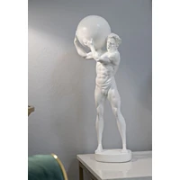 Kép 2/8 - Atlas férfi szobor fehér 18x12,5x50 cm 6