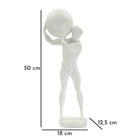 Kép 3/8 - Atlas férfi szobor fehér 18x12,5x50 cm 7