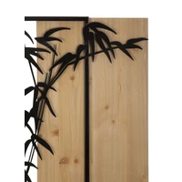 Kép 2/6 - Bambusz fali dekoráció barna/fekete 58x2x80 cm 1