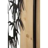 Kép 4/6 - Bambusz fali dekoráció barna/fekete 58x2x80 cm 3