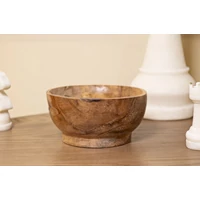 Kép 7/8 - Betot tál tölgyfából barna ø 15x8 cm
