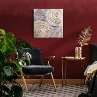 Kép 3/3 - Bohém stílusú falikép 651a Fehér 60x60x3 cm 2