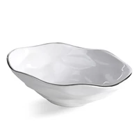 Kép 1/3 - Boni 02 kerámia tál Fehér 30x19x9 cm