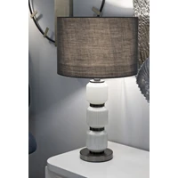 Kép 5/6 - Bright asztali lámpa modern elegancia fehér/szürke ø 32,5x57 cm