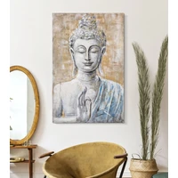 Kép 5/6 - Buddha arckép festmény -b- 80x3x120 cm 4