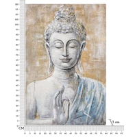 Kép 6/6 - Buddha arckép festmény -b- 80x3x120 cm 5