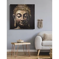 Kép 5/6 - Buddha festmény -b- fekete 100x3x100 cm 4
