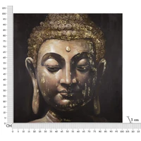 Kép 6/6 - Buddha festmény -b- fekete 100x3x100 cm 5