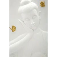 Kép 2/6 - Buddha ginko biloba levelekkel falikép 46x5,7x55,5 cm 1