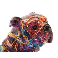 Kép 4/8 - Bull dog figura pszichedelikus többszínű 21,5X15,5X21 cm 3