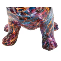 Kép 5/8 - Bull dog figura pszichedelikus többszínű 21,5X15,5X21 cm 4