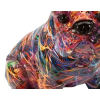 Kép 6/8 - Bull dog figura pszichedelikus többszínű 21,5X15,5X21 cm 5