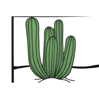 Kép 2/6 - Cactus fali dekoráció zöld/fekete 60x1,3x33 cm 1
