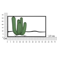 Kép 6/6 - Cactus fali dekoráció zöld/fekete 60x1,3x33 cm 5