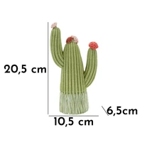 Kép 2/7 - Cactus virággal zöld 10,5x6,5x20,5 cm 6