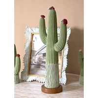 Kép 7/8 - Cactus virággal zöld 16.5x11x45 cm 6