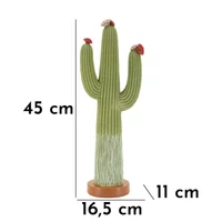 Kép 8/8 - Cactus virággal zöld 16.5x11x45 cm 7