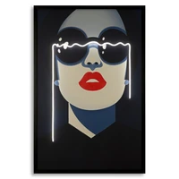 Kép 5/9 - Cecille falikép LED fénnyel vászonra nyomtattva kerettel 80X4X120 cm 4