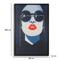 Kép 9/9 - Cecille falikép LED fénnyel vászonra nyomtattva kerettel 80X4X120 cm 8