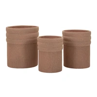Kép 1/8 - Colombia kültéri váza szett 3db-os szett piros Ø 41,5X50-36X45-30,5X39,5 cm