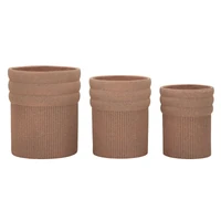 Kép 4/8 - Colombia kültéri váza szett 3db-os szett piros Ø 41,5X50-36X45-30,5X39,5 cm 1