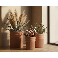 Kép 2/8 - Colombia kültéri váza szett 3db-os szett piros Ø 41,5X50-36X45-30,5X39,5 cm 6
