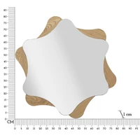Kép 6/6 - Csillag fali tükör barna ø 80x1 cm