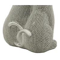 Kép 4/6 - Csillogó macska pár ezüst 13x10x21 cm 3