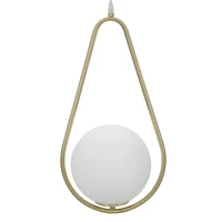 Kép 2/11 - Drop mennyezeti lámpa minimalista stílusú arany/fehér 24x20x46 cm 1