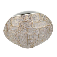Kép 3/7 - Eclips gyanta váza geometriai mintával arany/fehér 48x13x44,5 cm 1