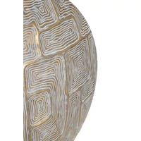 Kép 4/7 - Eclips gyanta váza geometriai mintával arany/fehér 48x13x44,5 cm 2