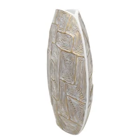 Kép 5/7 - Eclips gyanta váza geometriai mintával arany/fehér 48x13x44,5 cm 3