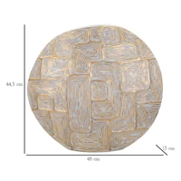 Kép 2/7 - Eclips gyanta váza geometriai mintával arany/fehér 48x13x44,5 cm 6