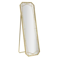 Kép 1/8 - Egész alakos álló tükör arany 46X2-57X153 cm
