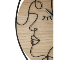 Kép 3/6 - Elegáns falióra -b- barna/fekete ø 60x2 cm