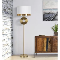 Kép 5/6 - Érme állólámpa geometrikus mintával arany/fehér ø 40x151 cm